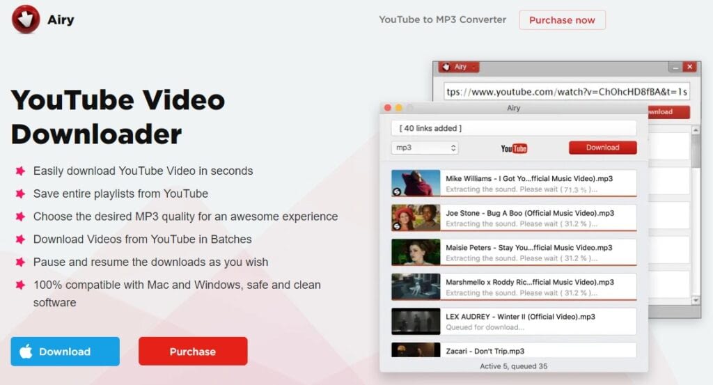 Airy youtube video downloader
