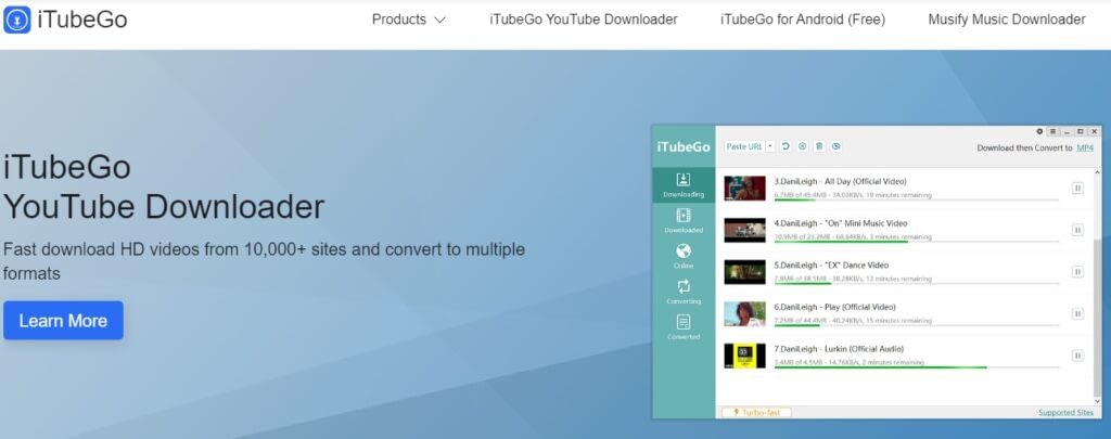 iTubeGo Youtube Downloader